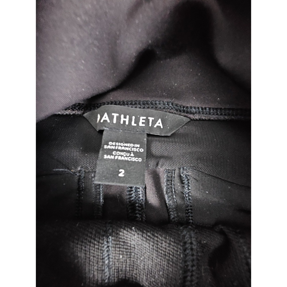Athleta Leggings Womens 2 Black Headlands Hybrid Cargo II Tight Hiking‎ Pockets - Picture 2 of 7